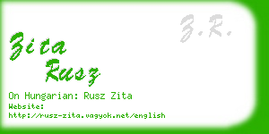 zita rusz business card